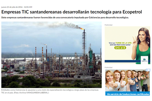 Prensa Vanguardia Ecopetrol MPSIG